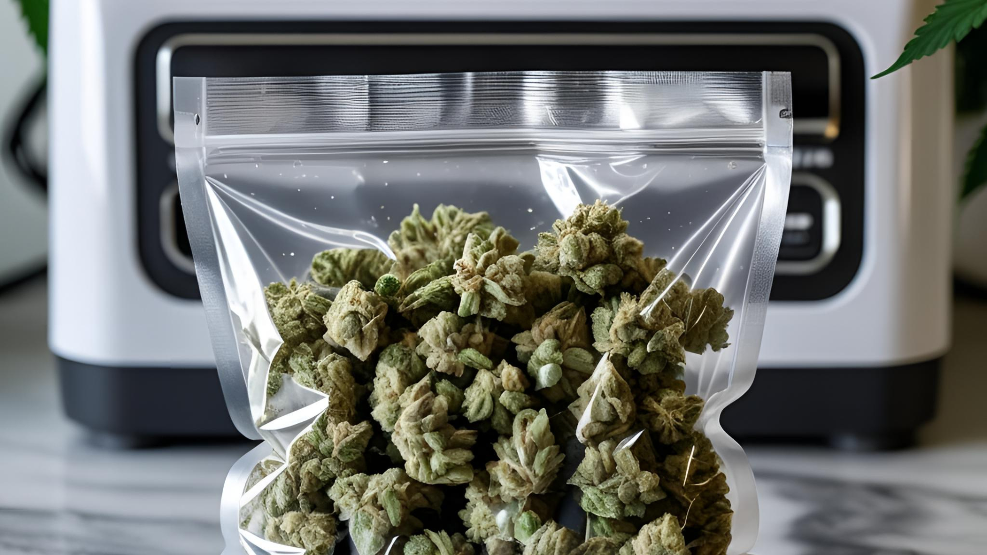 Cannabis vakuumiert in einem Beutel