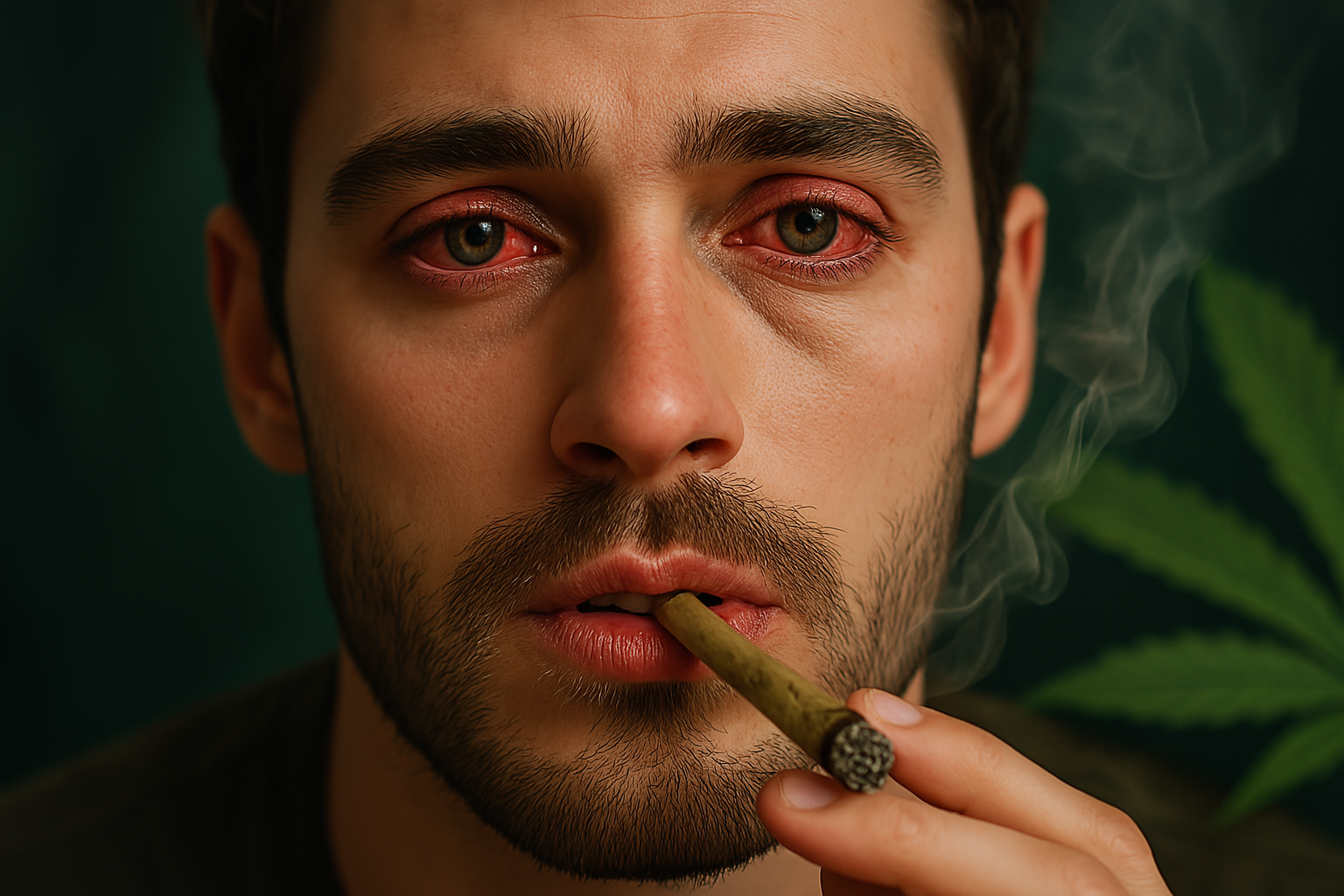 Rote Augen Mann